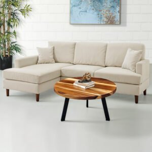 Walnut Round Coffee Table