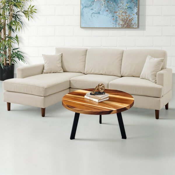 Walnut Round Coffee Table