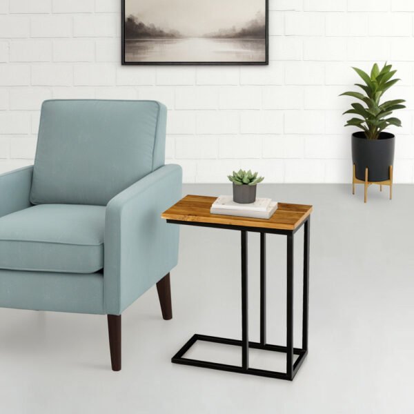 Teak Laptop Side Table