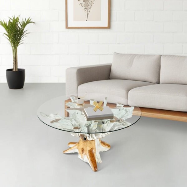Teak Root Coffee Table Round