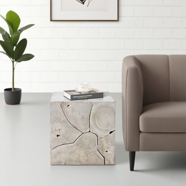 Teak Box Side Table