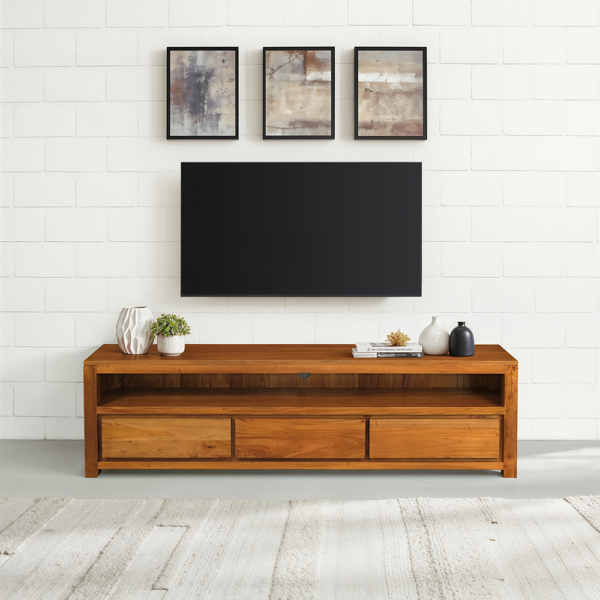 Solid Wood TV Unit (Soft Closing Drawers)