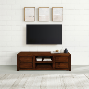Solid Wood TV Unit (Soft Closing Drawers)