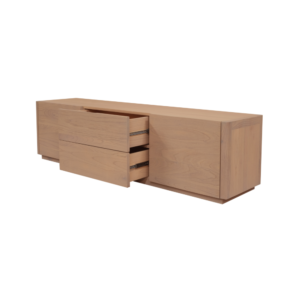 Solid Wood TV Unit (Soft Closing Drawers)