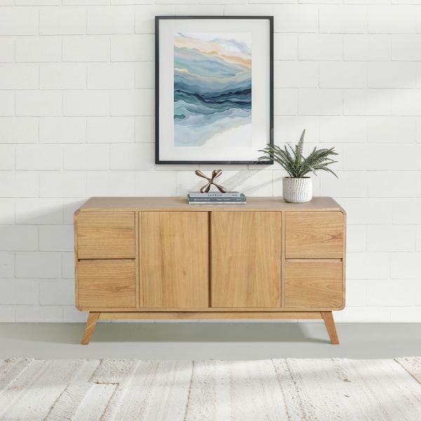 Solid Wood Sideboard (Soft Closing Drawers)