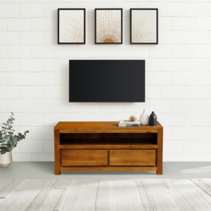 Solid Wood TV Unit (Soft Closing Drawers)