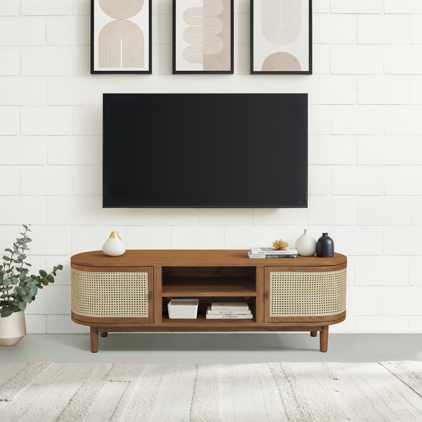 Solid Wood TV Unit (Soft Closing Drawers)