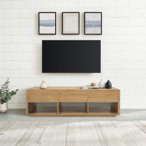 Solid Wood TV Unit (Soft Closing Drawers)