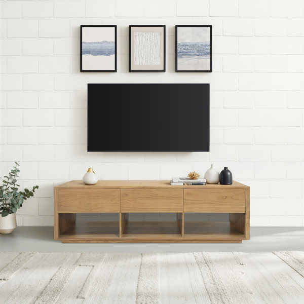 Solid Wood TV Unit (Soft Closing Drawers)