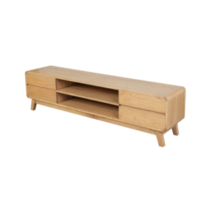 Solid Wood TV Unit (Soft Closing Drawers)
