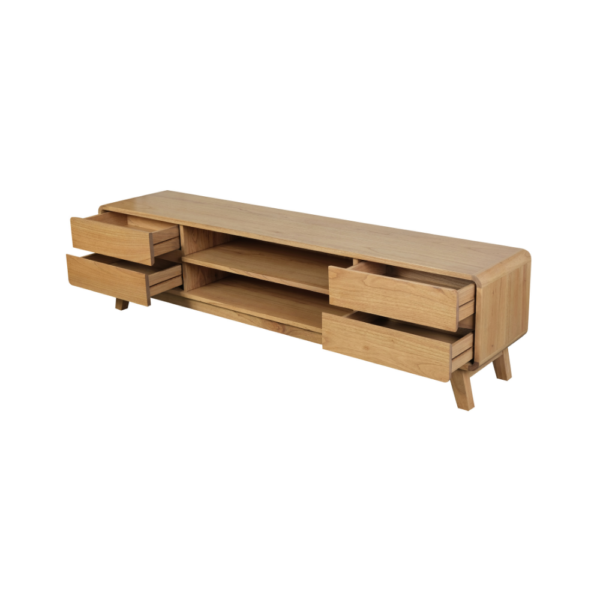 Solid Wood TV Unit (Soft Closing Drawers)