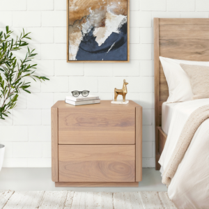 Solid Wood Night Stand (Soft Closing Drawers)
