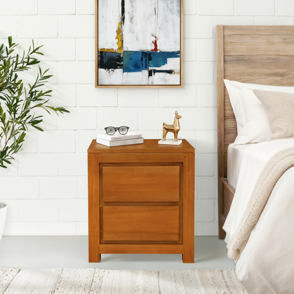 Solid Wood Night Stand (Soft Closing Drawers)