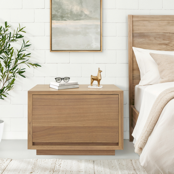 Solid Wood Night Stand (Soft Closing Drawers)